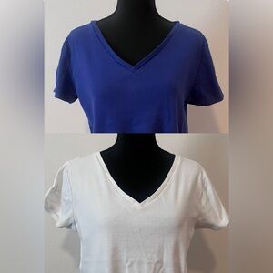 Pair of T-Shirts- Royal Blue and White